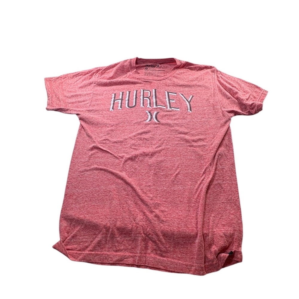 Hurley Graphic T-Shirt Mens Medium Red Excellent Premium Fit Short Sleeve Tee